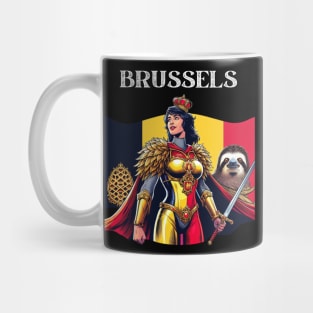 Brussels 70's Fantasy Comic Book Superhero Belgian Female Mug